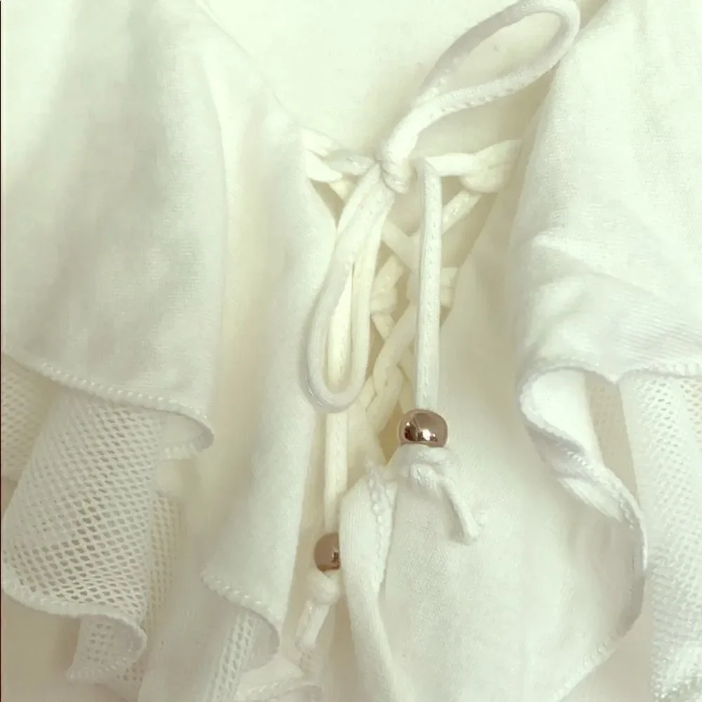 Chaps ruffled neckline knit NWOT 🌿 - Picture 6 of 6